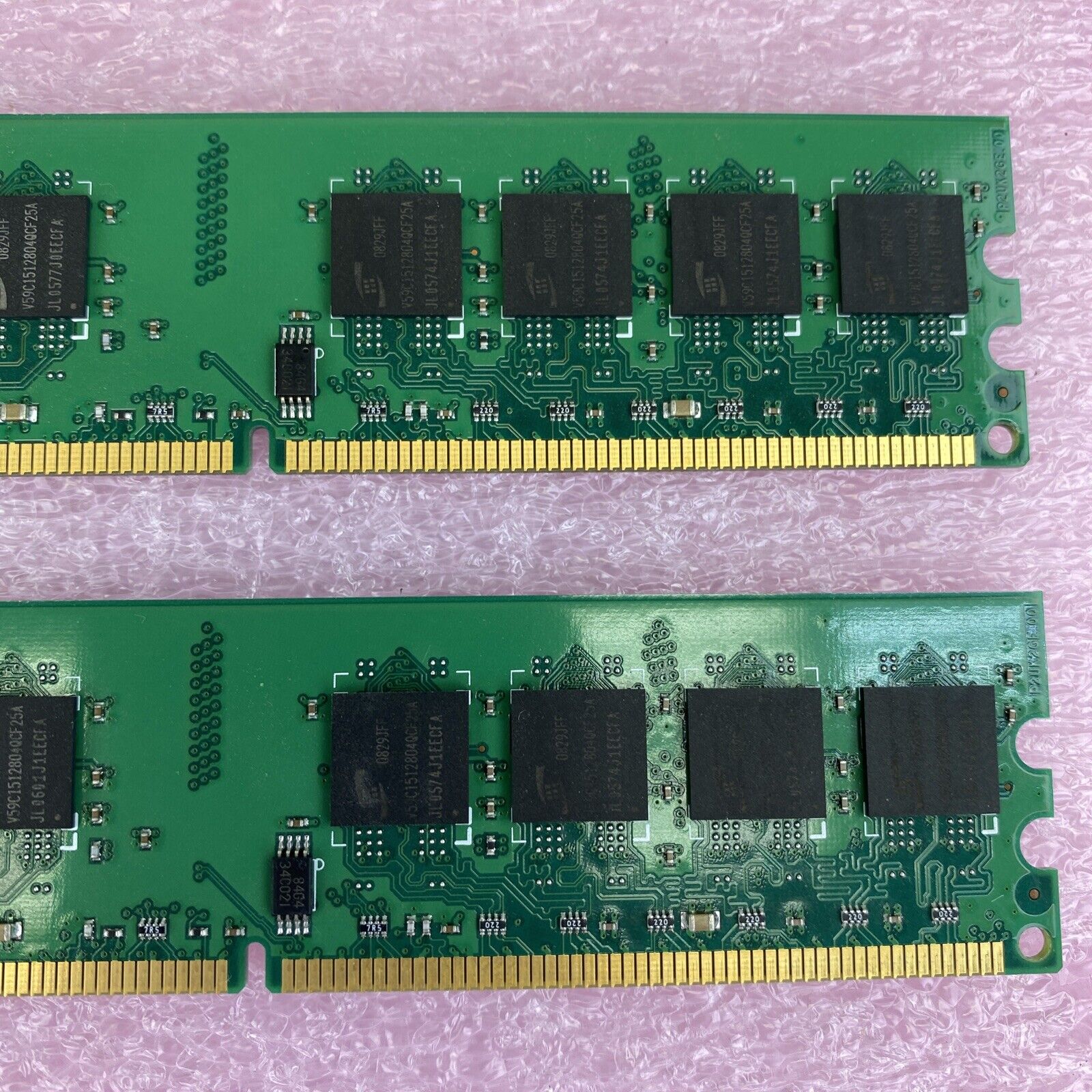 2x 1GB ProMOS V916765K24QCFW-G6 2Rx8 DDR2 800MHz CL6 PC2-6400U-66-12-E0 memory
