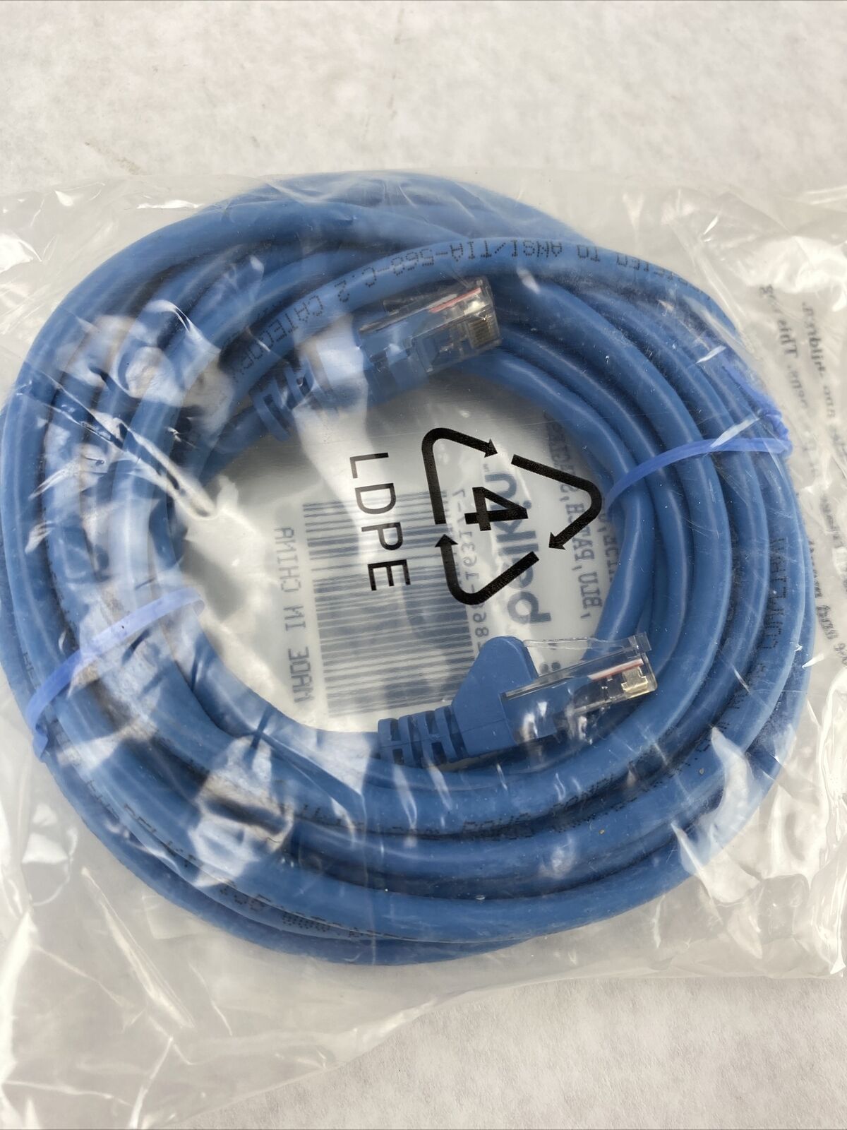 Belkin A3L791-20-BLU-S 20ft Cable Cat5e UTP RJ45 M/M Blue Snagless Patch Cable