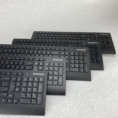 Lot of 5 Lenovo KU-0989 Slim Wired USB Computer Keyboard 54Y9489 Black
