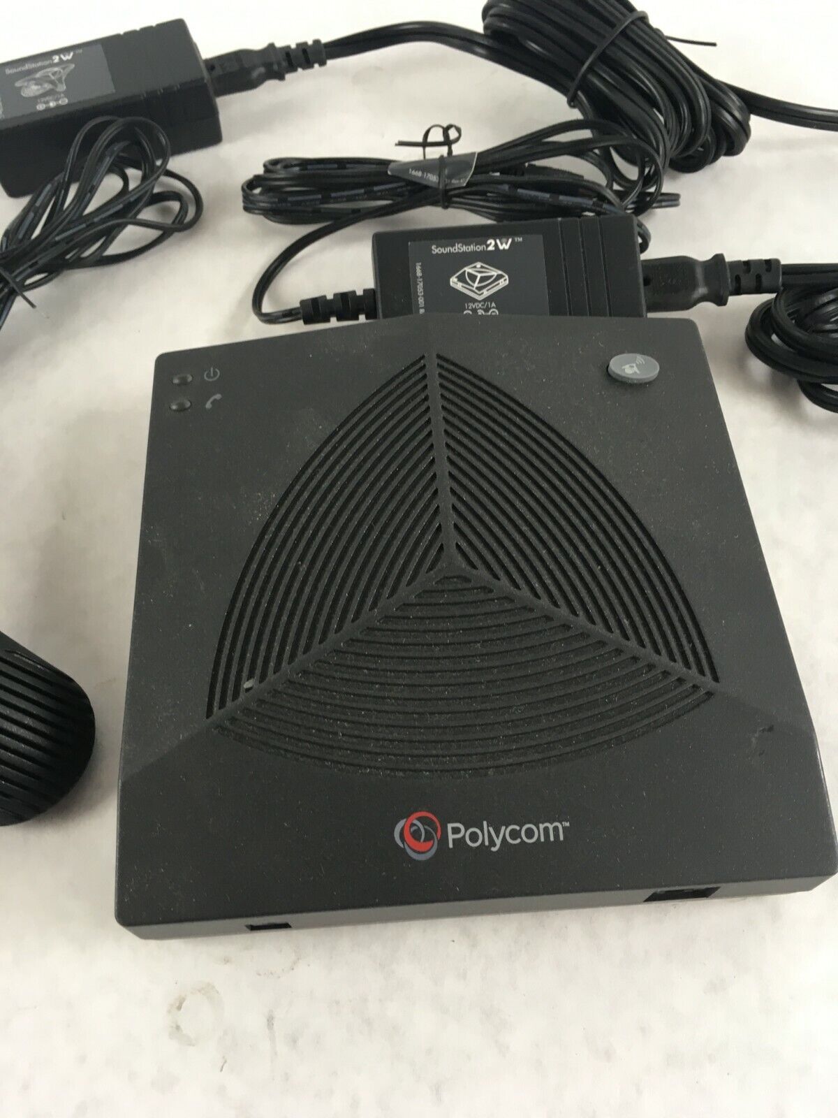 Polycom SoundStation 2W w/ Base and AC Adapters 2201-67880-160  2201-67810-160