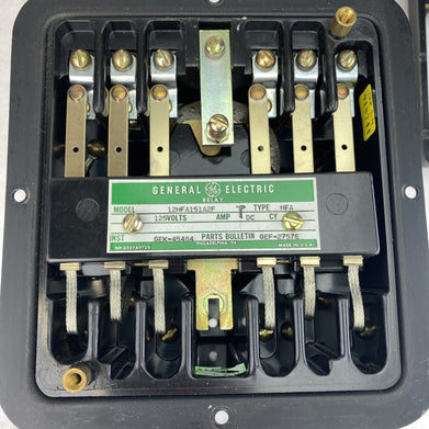 GE 12HFA151A2F Type HFA 5.5x6" 125VDC wall mount auxiliary relay