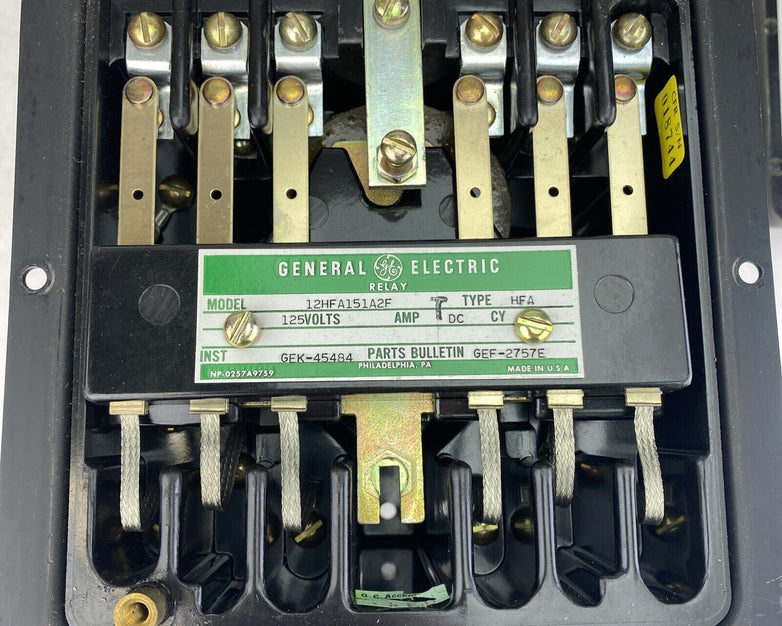 GE 12HFA151A2F Type HFA 5.5x6" 125VDC wall mount auxiliary relay