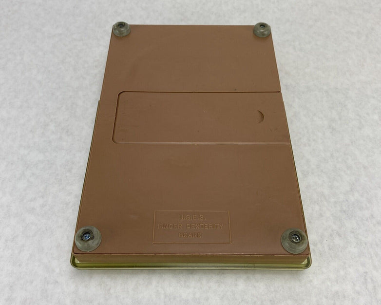 Vintage USES Finger Dexterity Board Beige Tint Cover