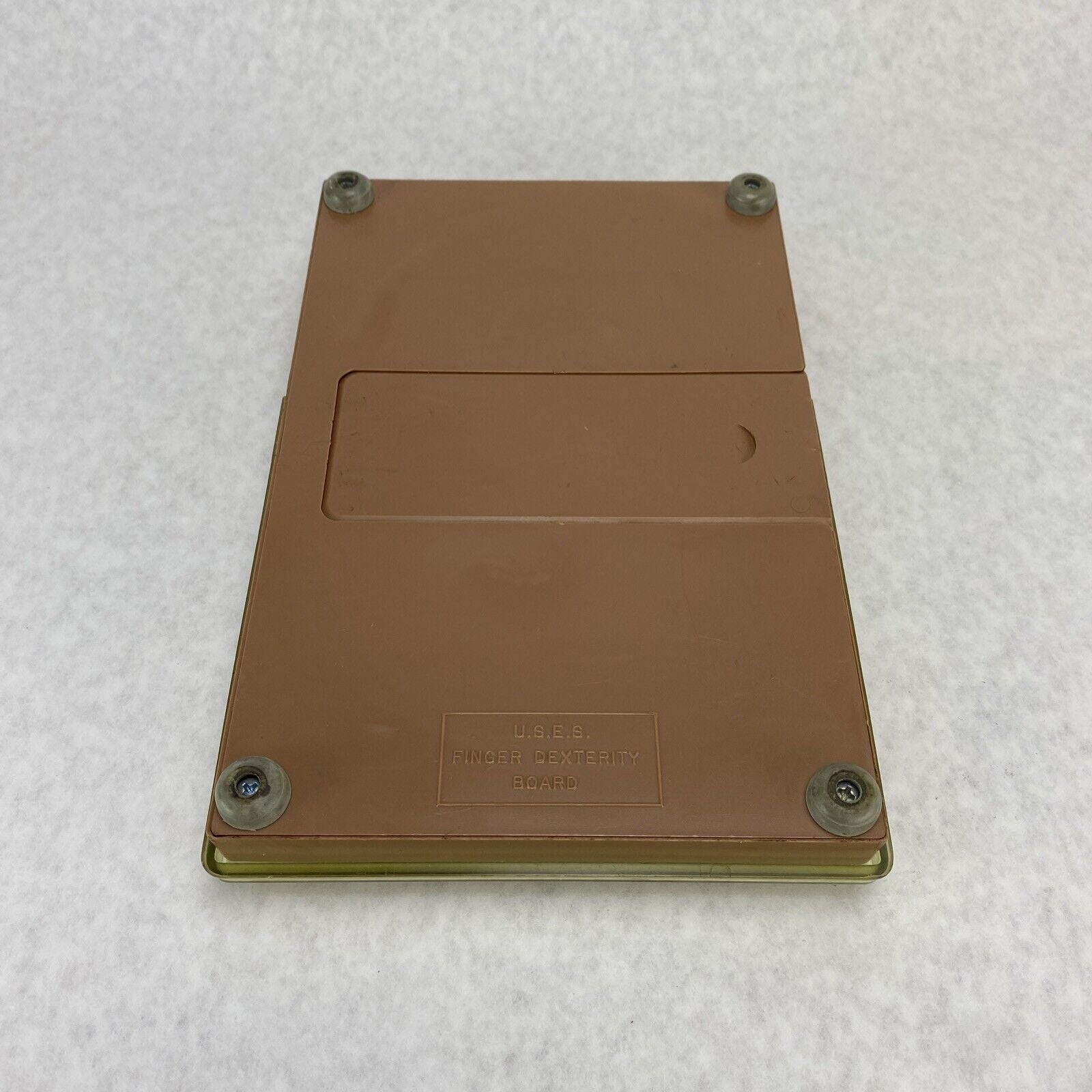 Vintage USES Finger Dexterity Board Beige Tint Cover