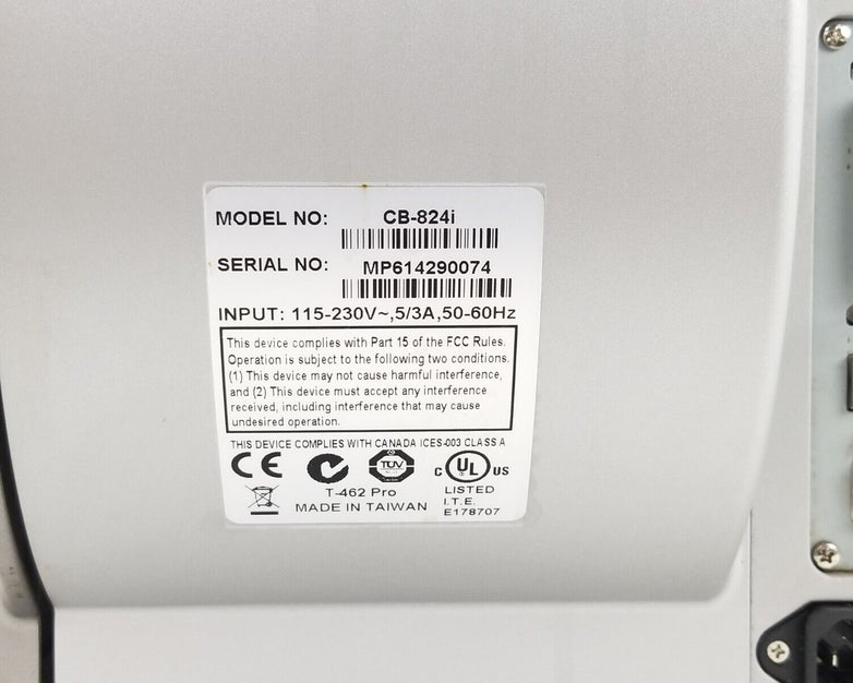 CUB CB-824i 203dpi Thermal Transfer Printer Parts or Repair Paper Jams