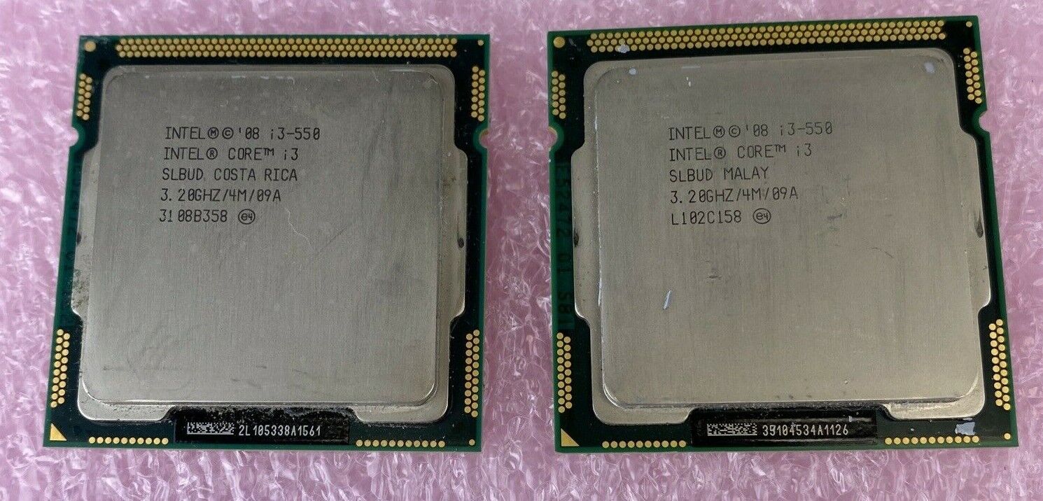 Lot of 2 Intel SLBUD Core i3-550 3.20GHz Dual-Core Processor LGA1156
