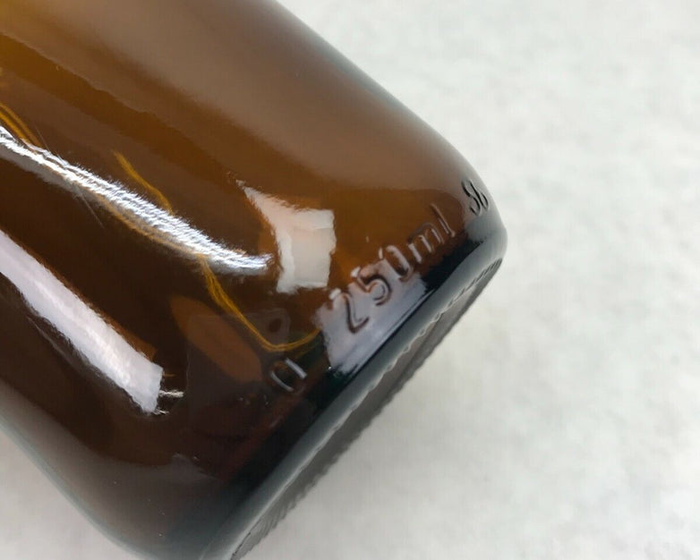 Lot of 60 250ml Brown Glass Bottles Chemistry Science Lab No Caps