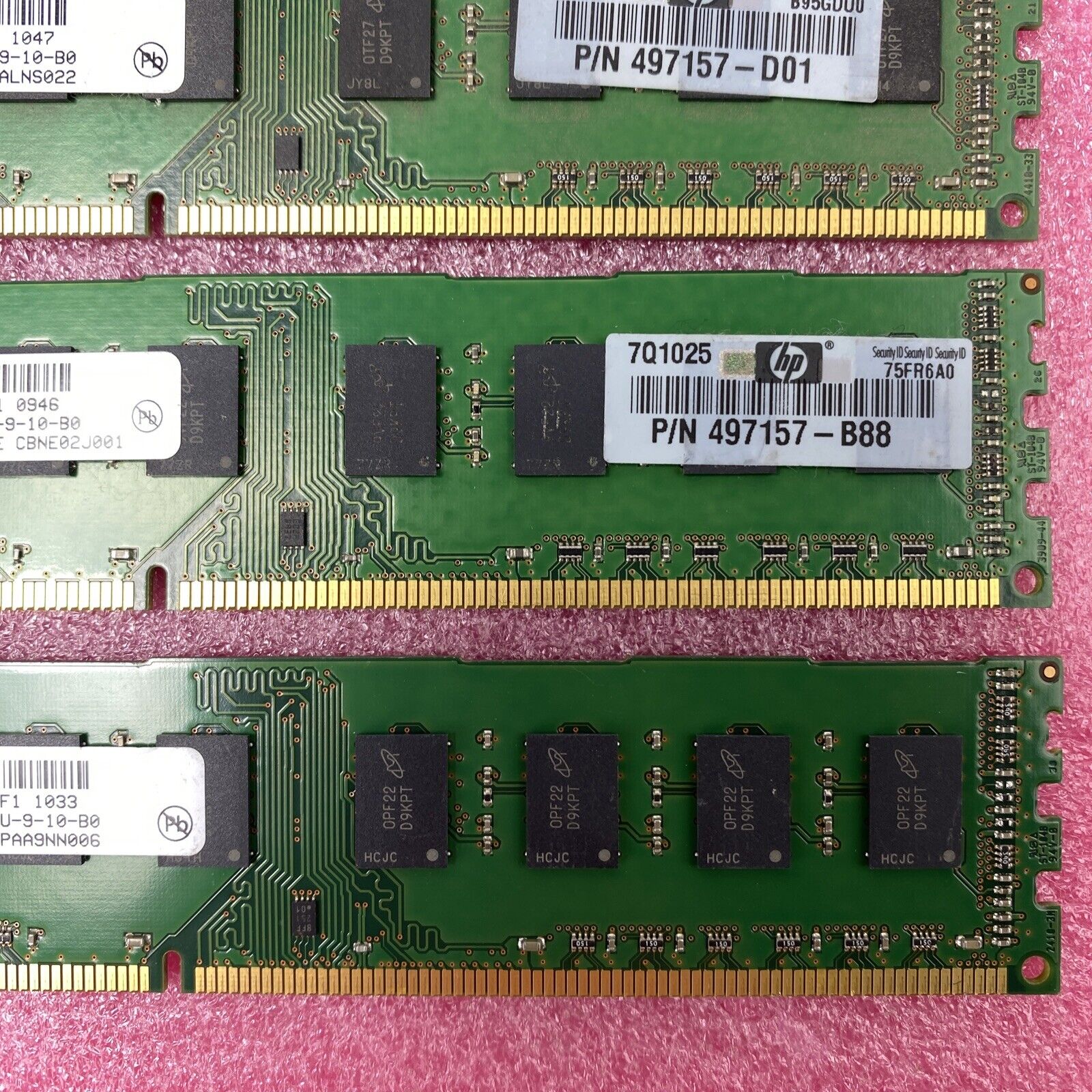 Lot of ( 4 ) 2GB Micron MT16JTF25664AZ-1G4F1 PC3-10600 DDR3 240-Pin DIMM Memory