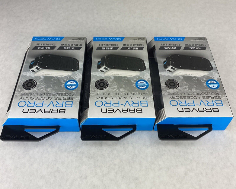 Lot of 3 Braven BRV-PRO Series Accessory LED  Glow Deck