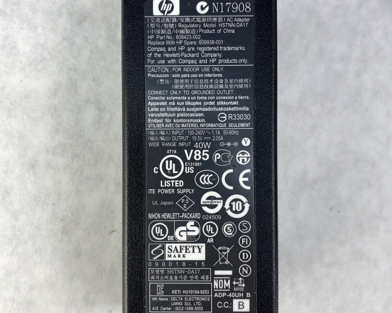 Lot(5) HP 608423-002 Genuine 40W AC Adapter 19.5V 2.0A Laptop Charger 609938-001