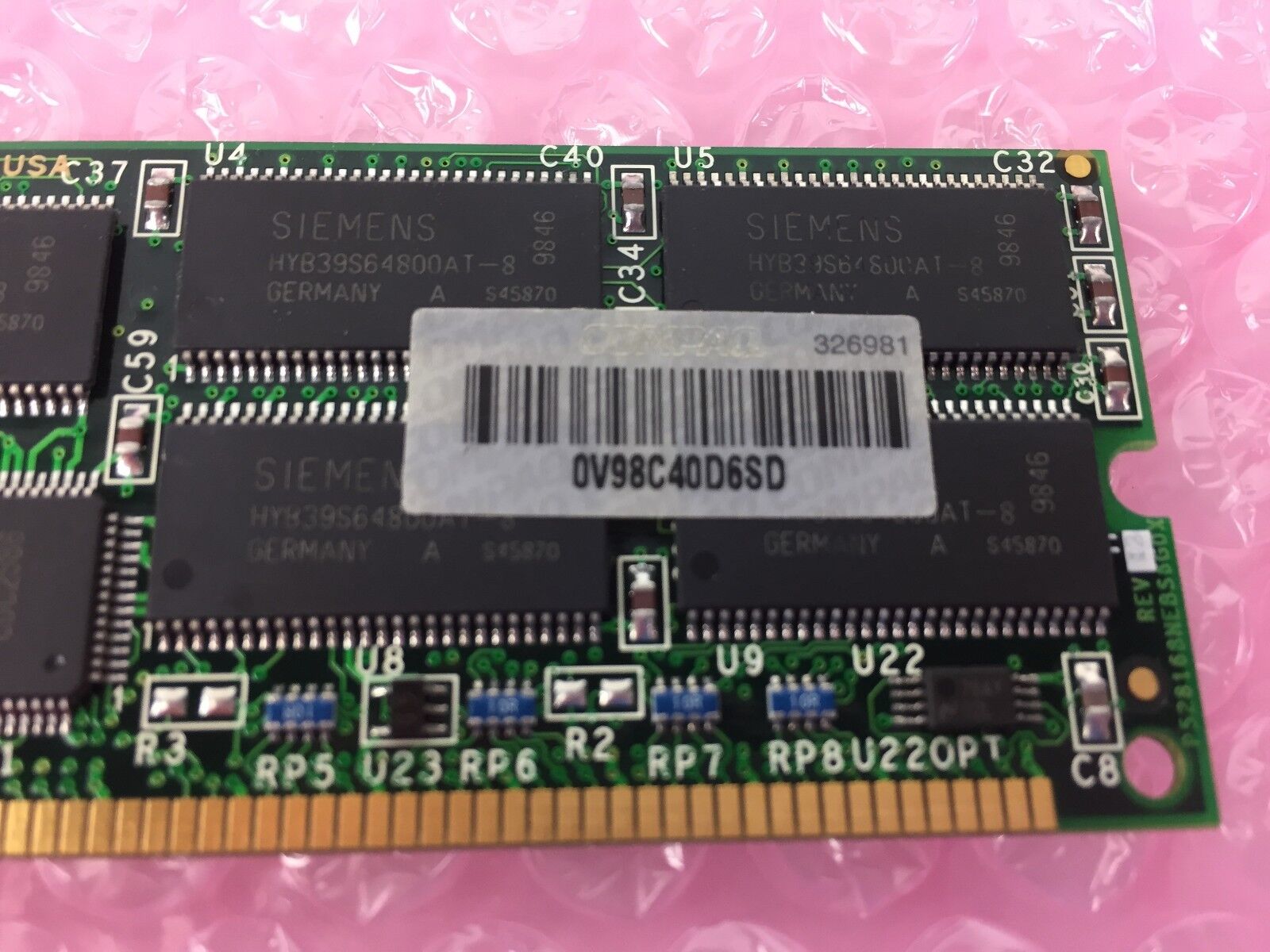 Compaq Server Memory 333143-001 0V98C40D6SD 128MB RAM