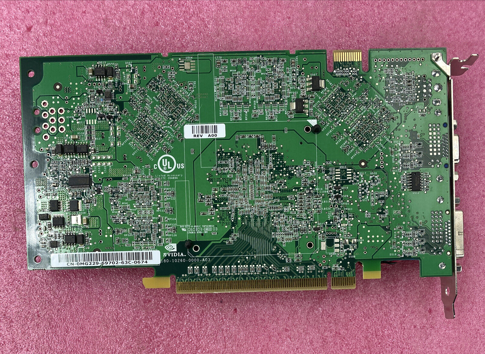 Nvidia 0MG229 Geforce 6 Series P260 VGA S-Video DVI PCIe Video Graphics GPU