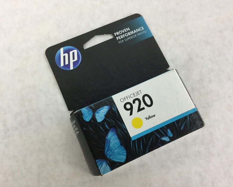 Genuine HP920 Yellow Ink Cartridge CH636AN NEW Sealed Warranty End Date May 2015