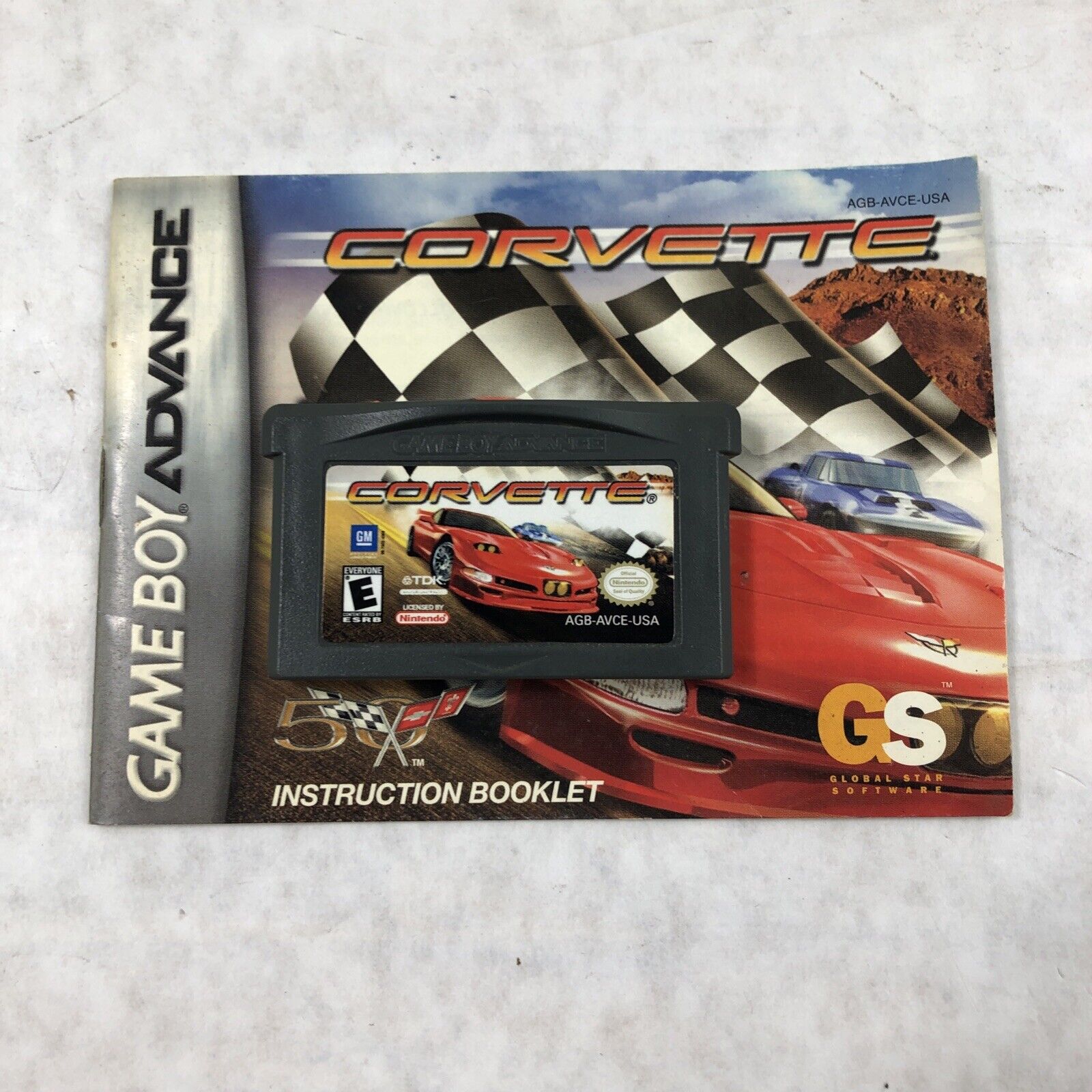 Gameboy Advance Corvette Game and Instruction Booklet