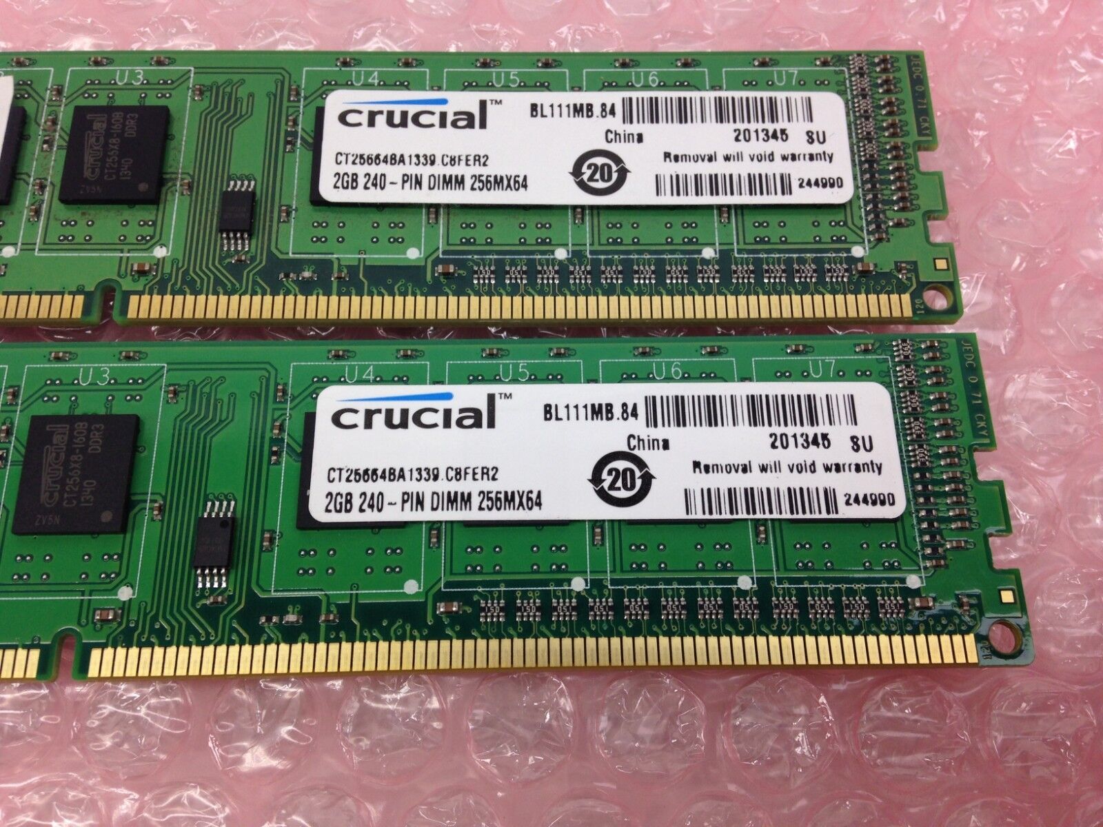 Crucial 4GB (2x2GB) 240-PINN DIMM 256MX64 DDR3 RAM CT25664BA1339.C8FER2 RAM