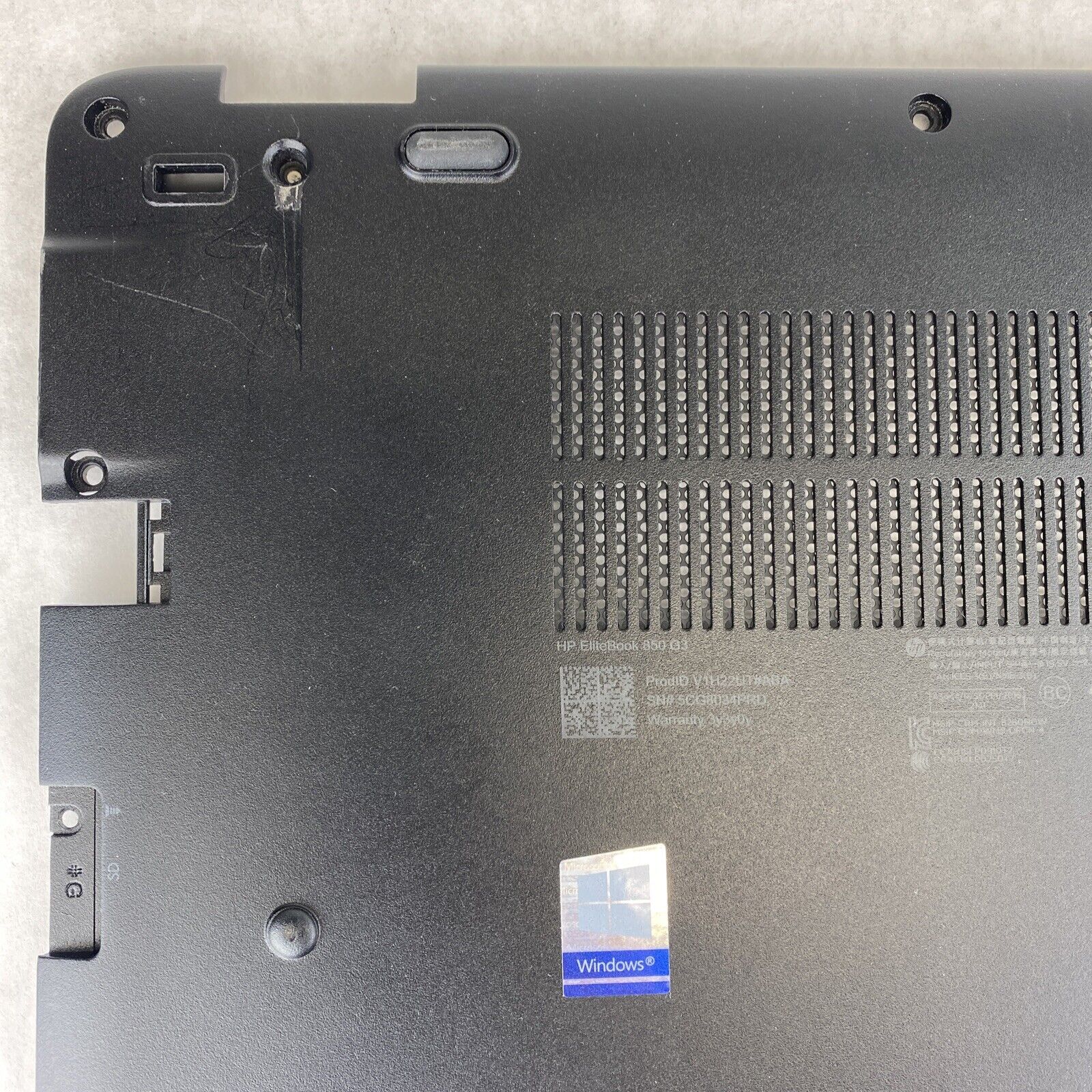 HP EliteBook 850 G3 Laptop Bottom Base Cover 821181-001