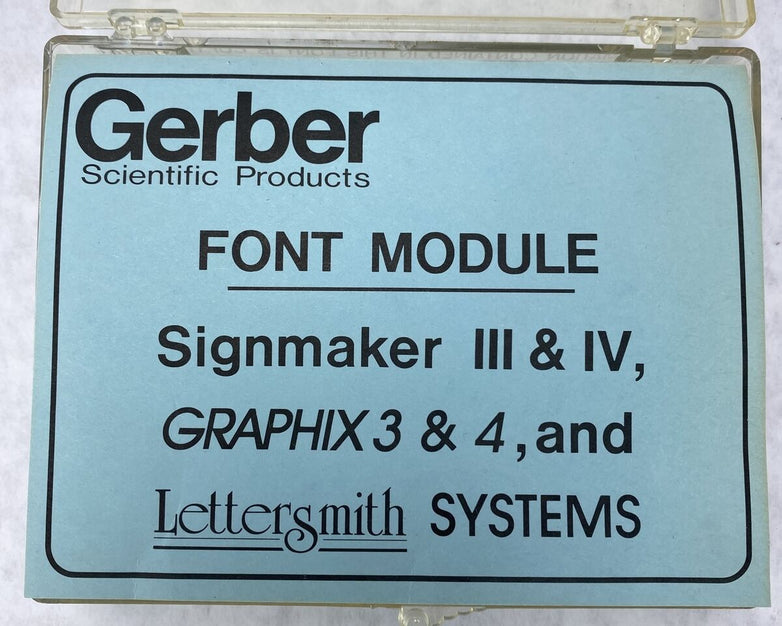 Gerber Scientific PD18125 Avant Garde Signmaker III & IV Graphix Lettersmith