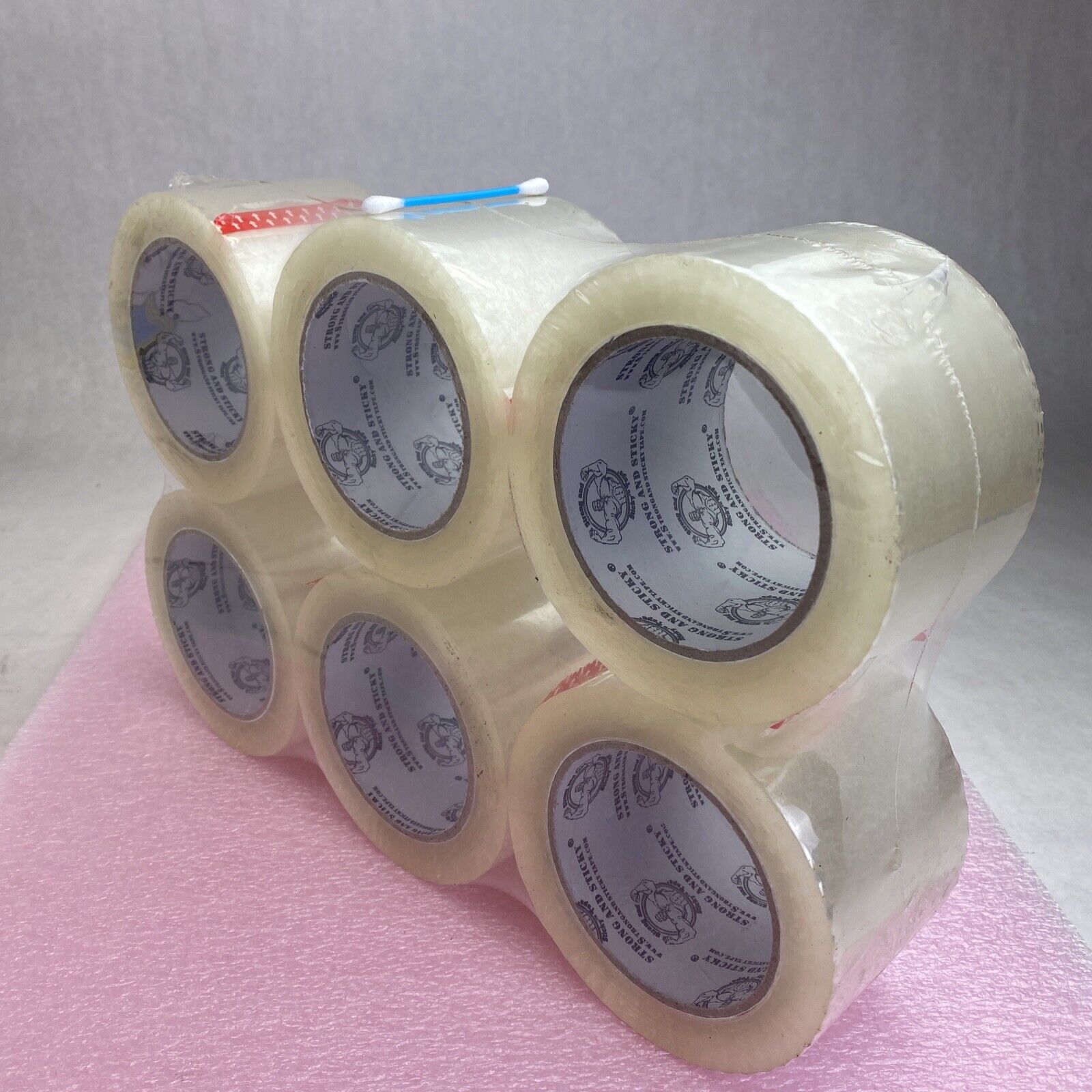 24 rolls Strong and Sticky 1.9 Mil Acrylic Clear tape 3" x 110 yd or 72mm x 100m
