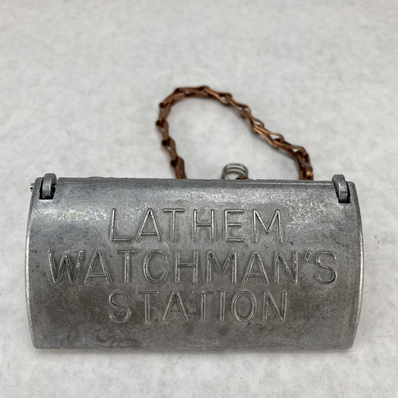 Vintage Lathem Watchman's Station Box #61 Key for Punch Clock