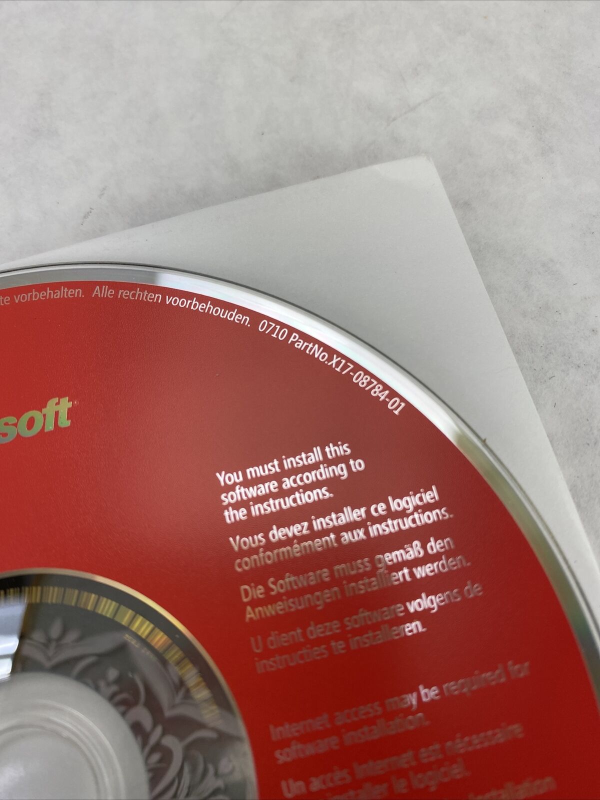 Microsoft IntelliType Pro 8.0 Keyboard Software Disc CD for Mac Red Label 2010