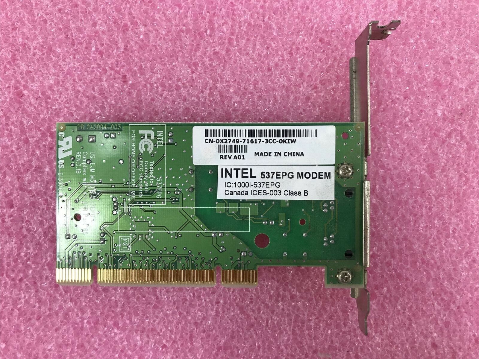 Intel 0X2749 Intel 537EPG 56K PCI Modem Card