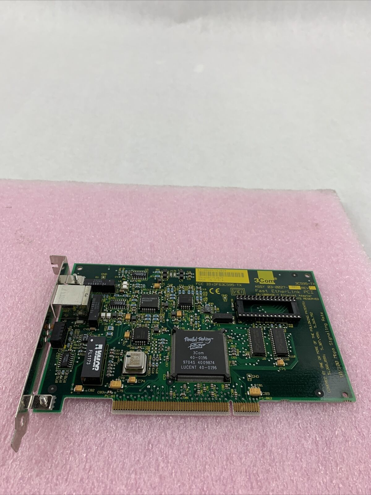 3Com 03-0027-001 REV C DF63C595-TX Fast EtherLink PCI 3C595-TX 10/100 Mbps