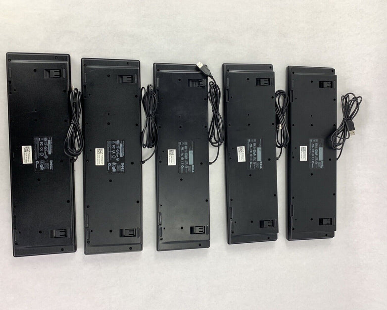 Lot of 5 Genuine Dell KB1421 0N242F L30U Quiet Slim Black USB Keyboard