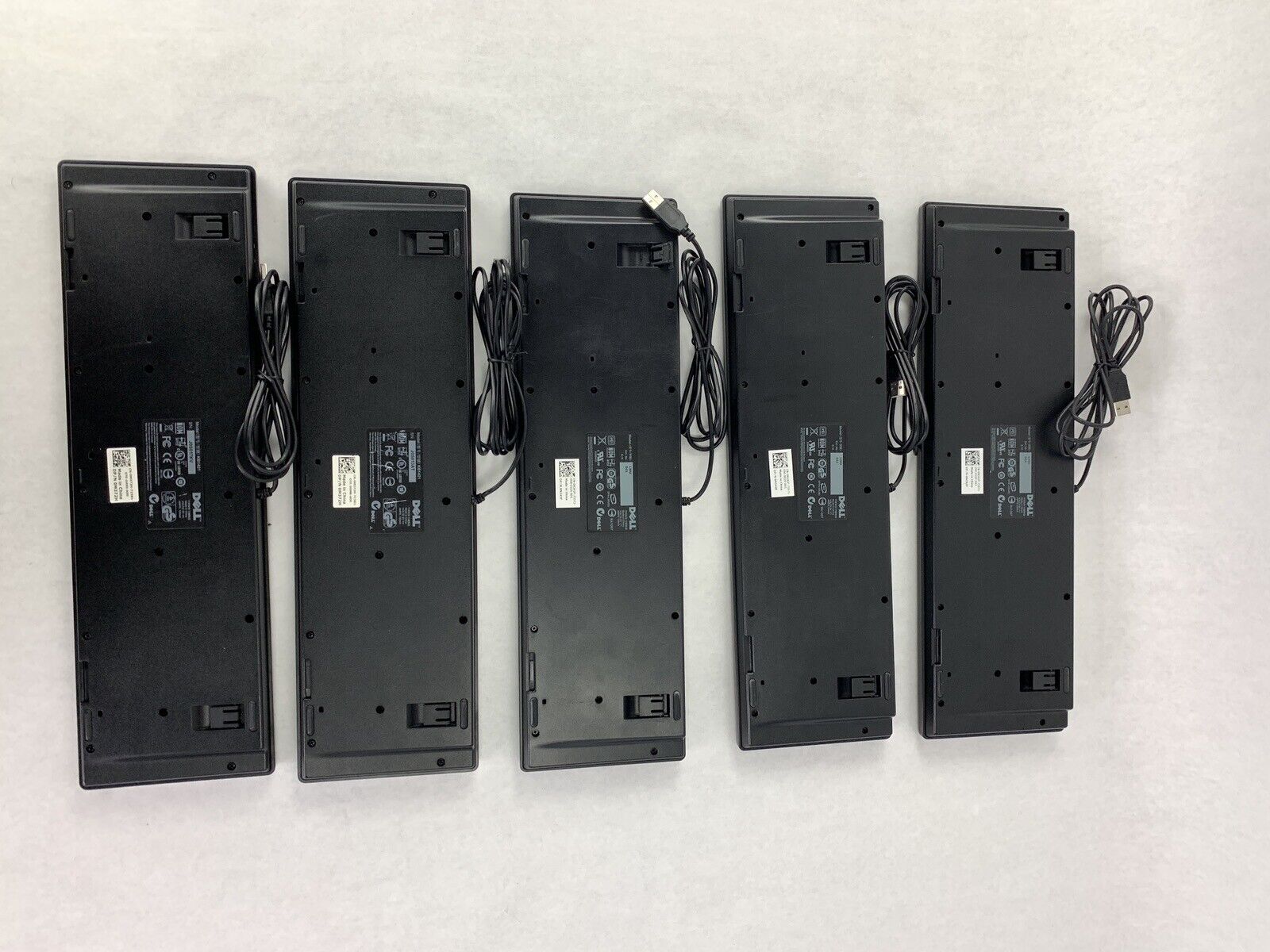 Lot of 5 Genuine Dell KB1421 0N242F L30U Quiet Slim Black USB Keyboard