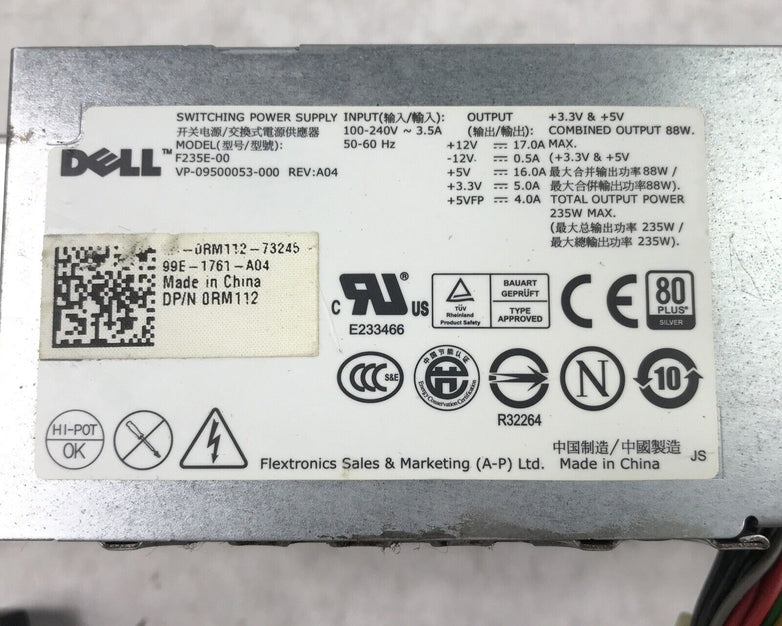 Dell RM112 235W 60Hz 240V 24-Pin 17A Switching Power Supply F235E-00