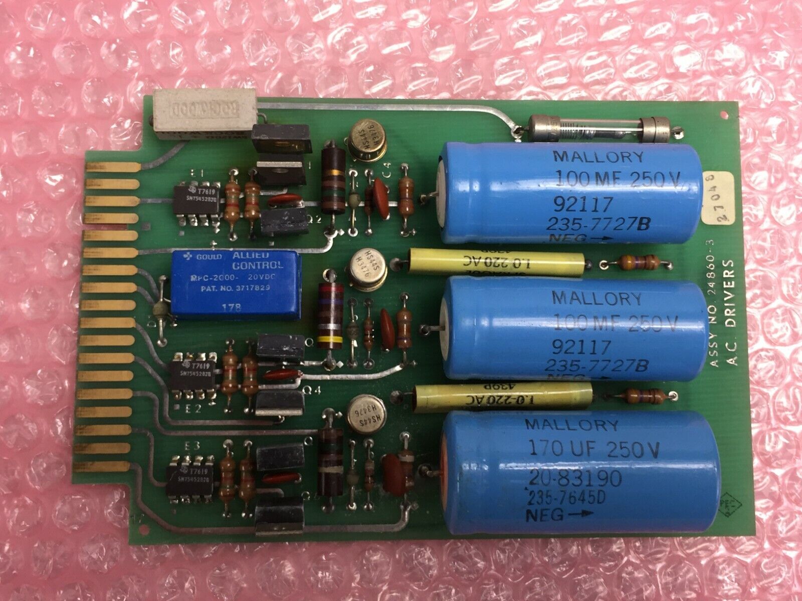 MSI AC Drivers 27048  Assy No 24860-3  Micromedic Card