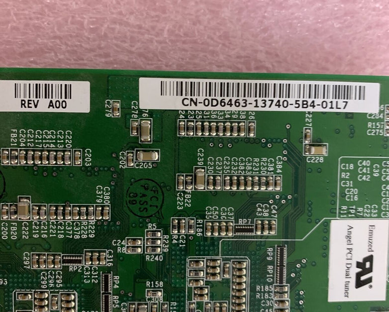 PC CN-0D6463 0D6463 Rev A00 Emuzed Rj Angel PCI Dual Tuner Interface Card