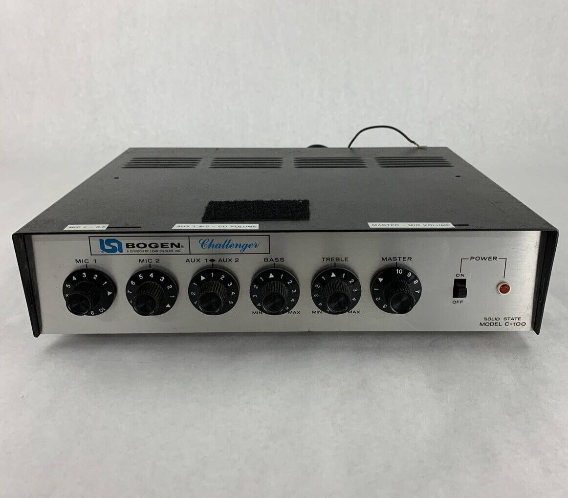 Bogen Model C100 Power Amplifier For Parts and Repair Powers on