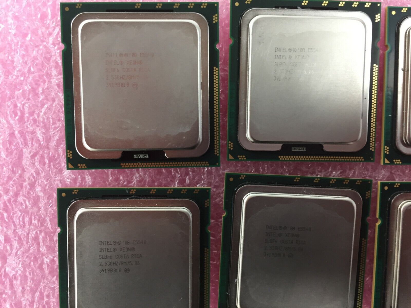 Lot of (6) Intel Xeon E5540 SLBF6 2.53GHz LGA1366 Quad Core Server Processor