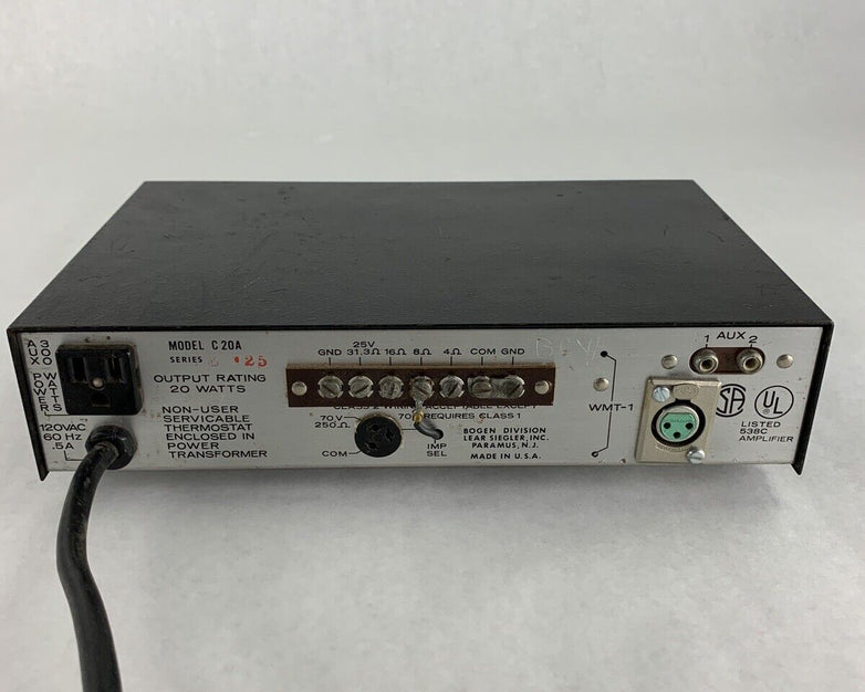 Vintage Bogen Challenger C-20A Solid State 20W Power Tested