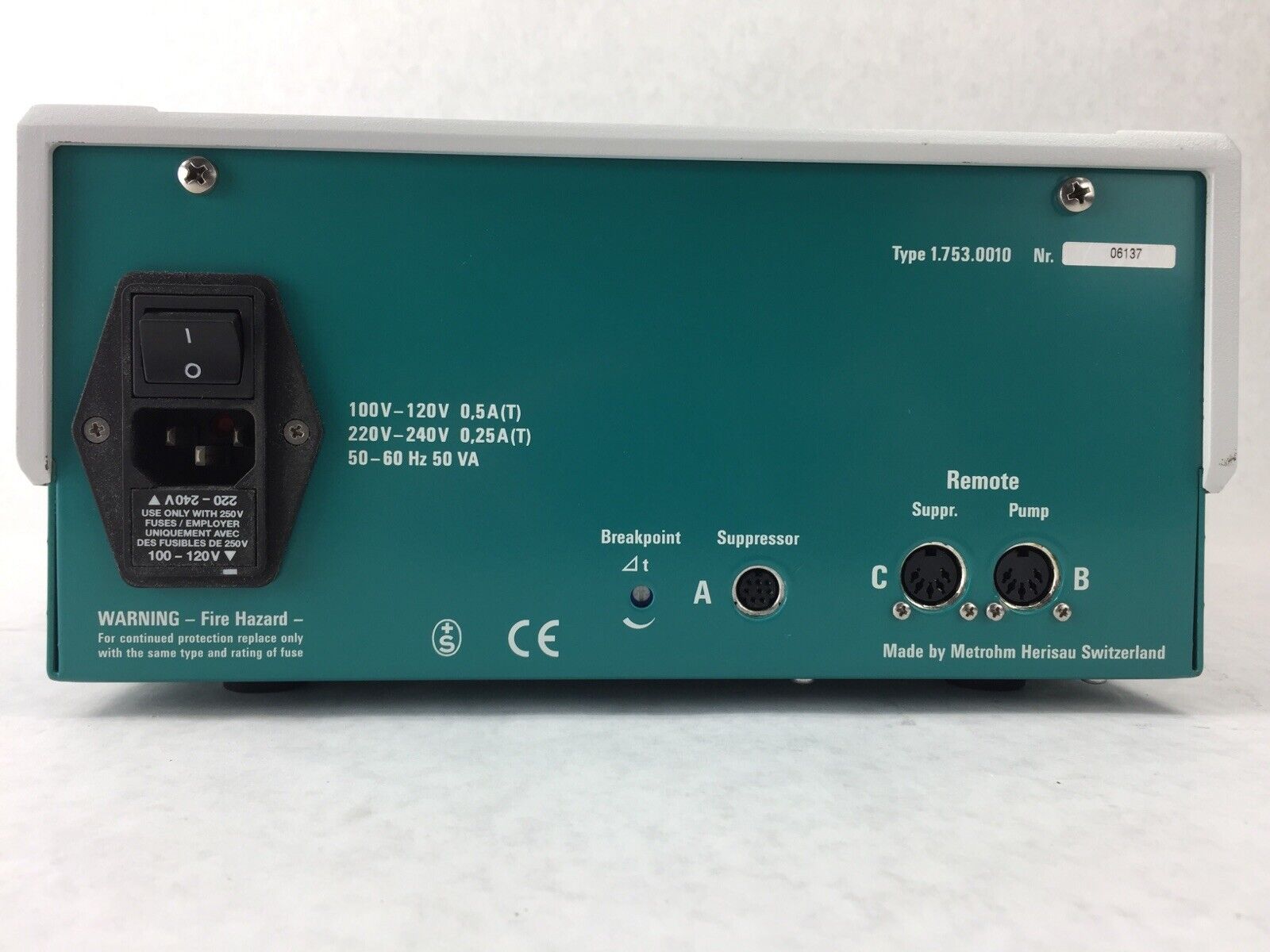 Metrohm 753 Suppressor module - Untested - Lab equipment