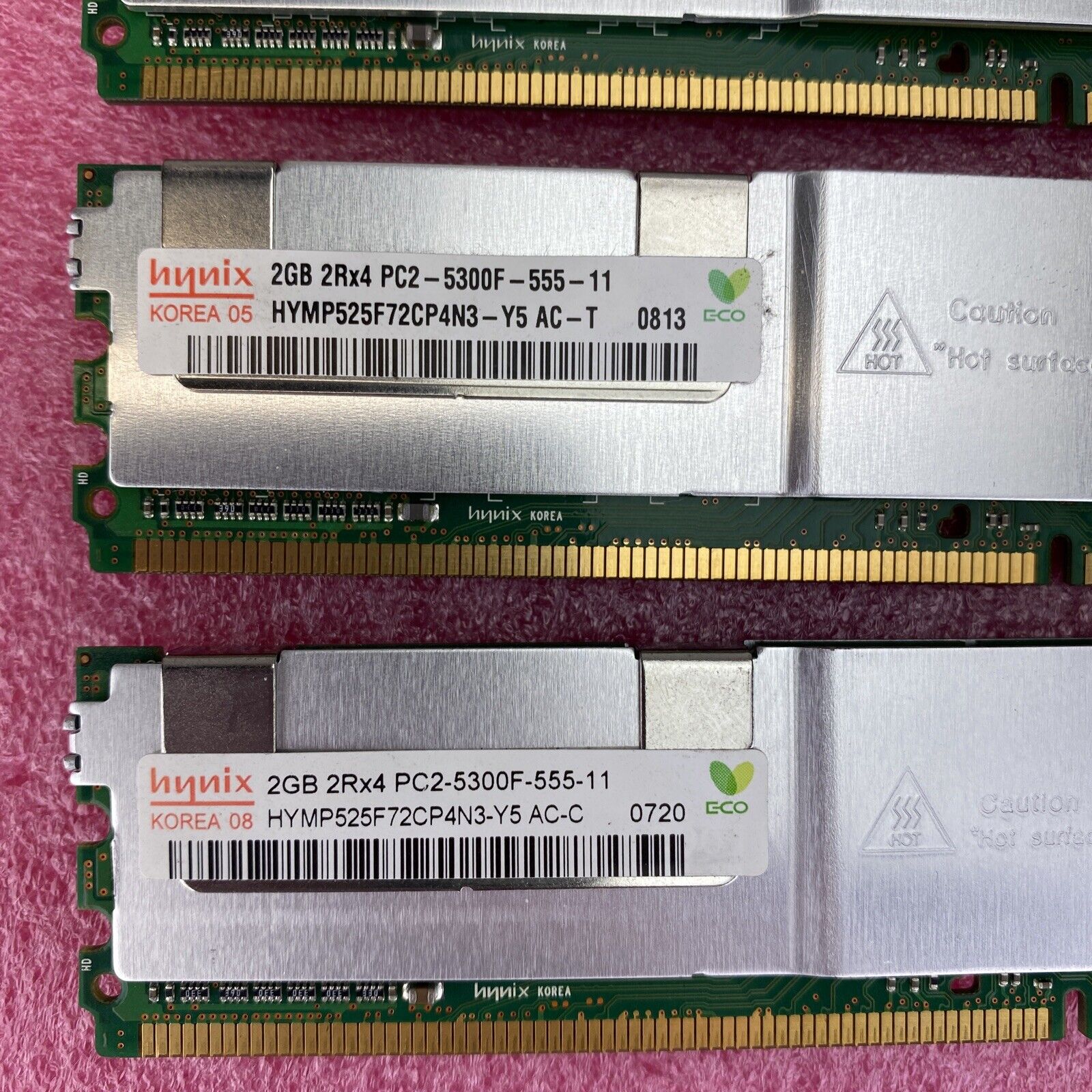 6x 2GB Hynix HYMP525F72CP4N3-Y5 PC2-5300F-555-11 2RX4 ECC REG DIMM RAM