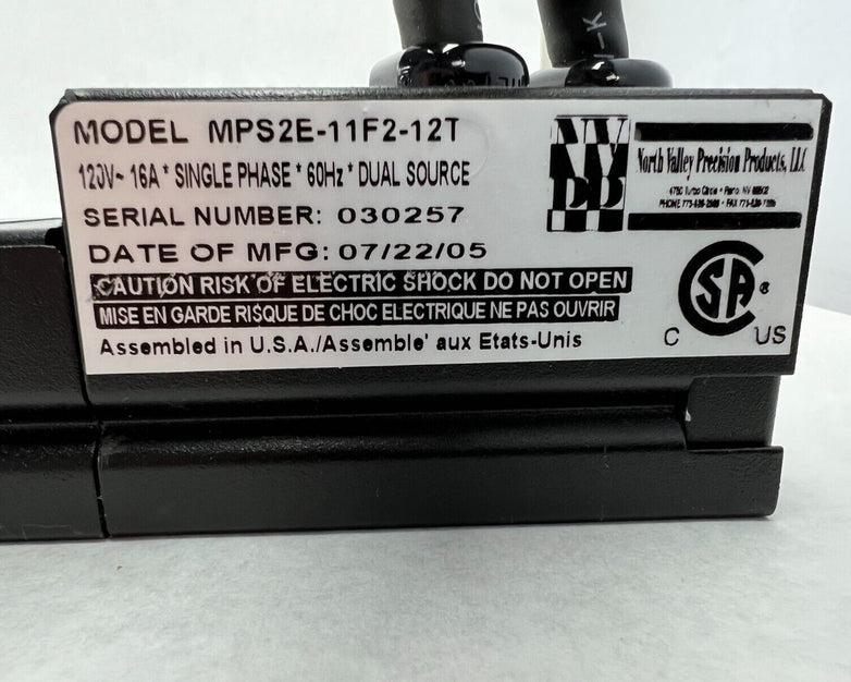 Server Rack PDU Power Watch MPS2E-11F2-12T 24 Outlet's 120V/16A