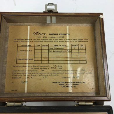 Alnor Portable Pyrometer 1760, Vintage, Pneumatic Airflow Tester