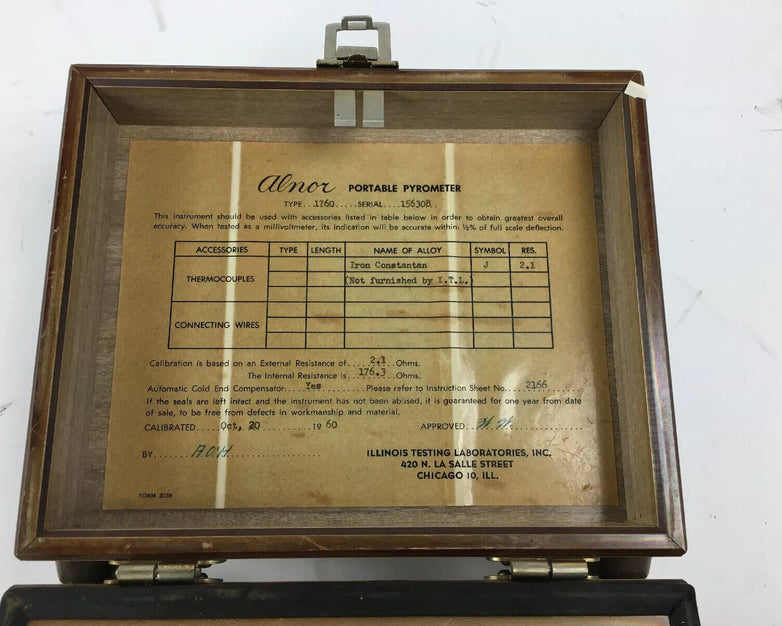 Alnor Portable Pyrometer 1760, Vintage, Pneumatic Airflow Tester
