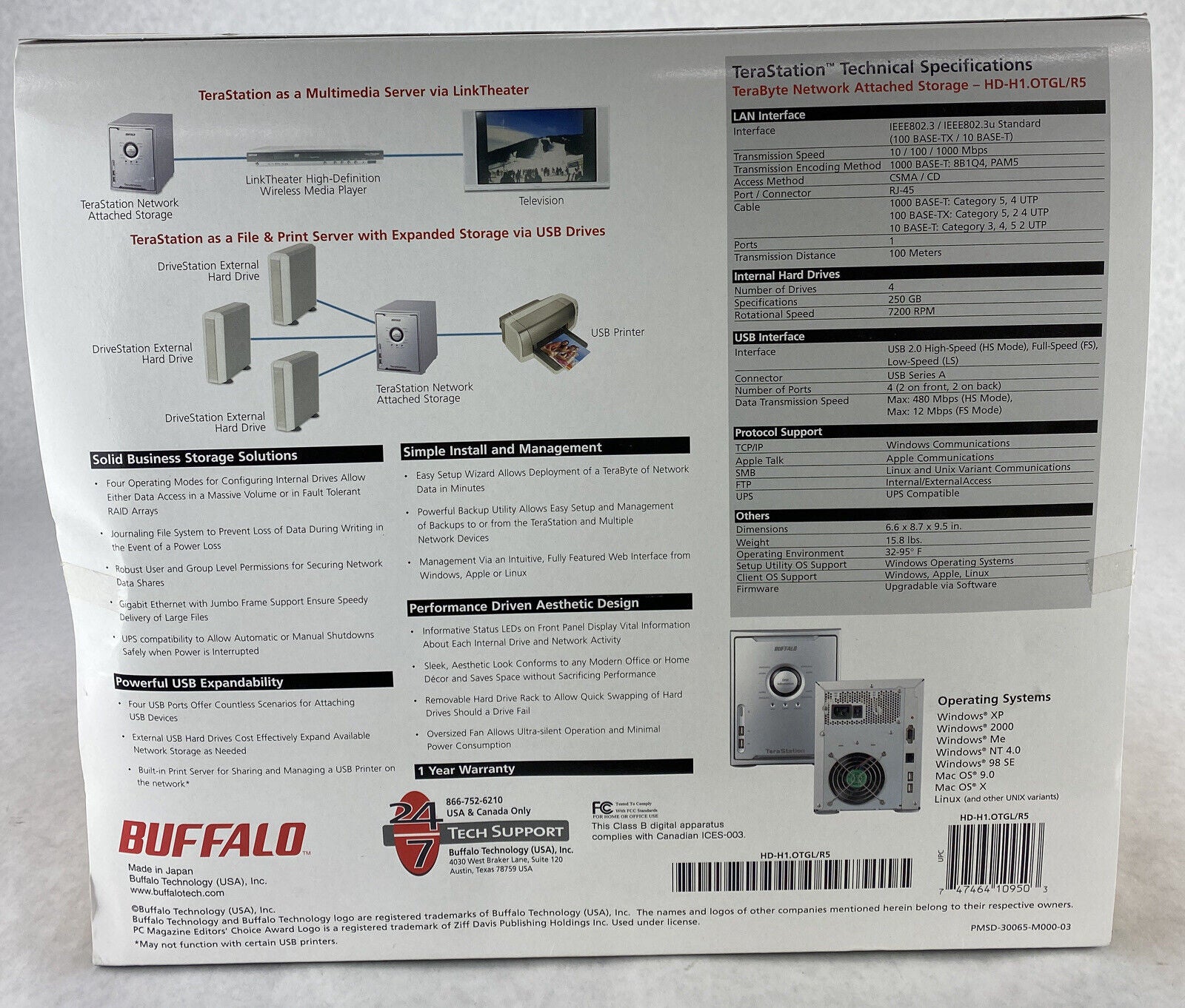 Buffalo HD-H1.0TGL/R5 Network Attached Storage
