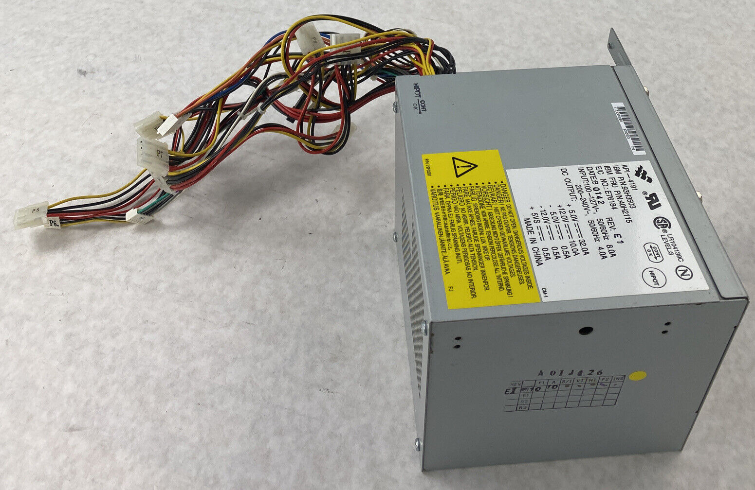 API-4191 IBM 93H3503 40H2115 Power Supply T38165 E76184