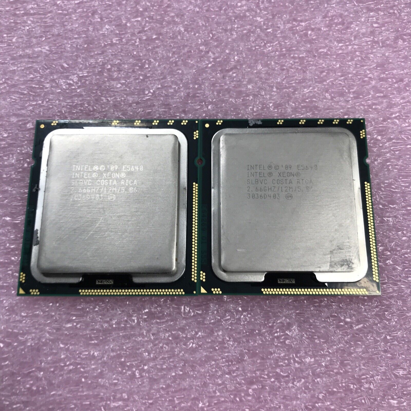 (Lot of 2) Intel E5640 Intel Xeon SLBVC  2.66GHZ 12M 5.86 3036D403 CPU Processor