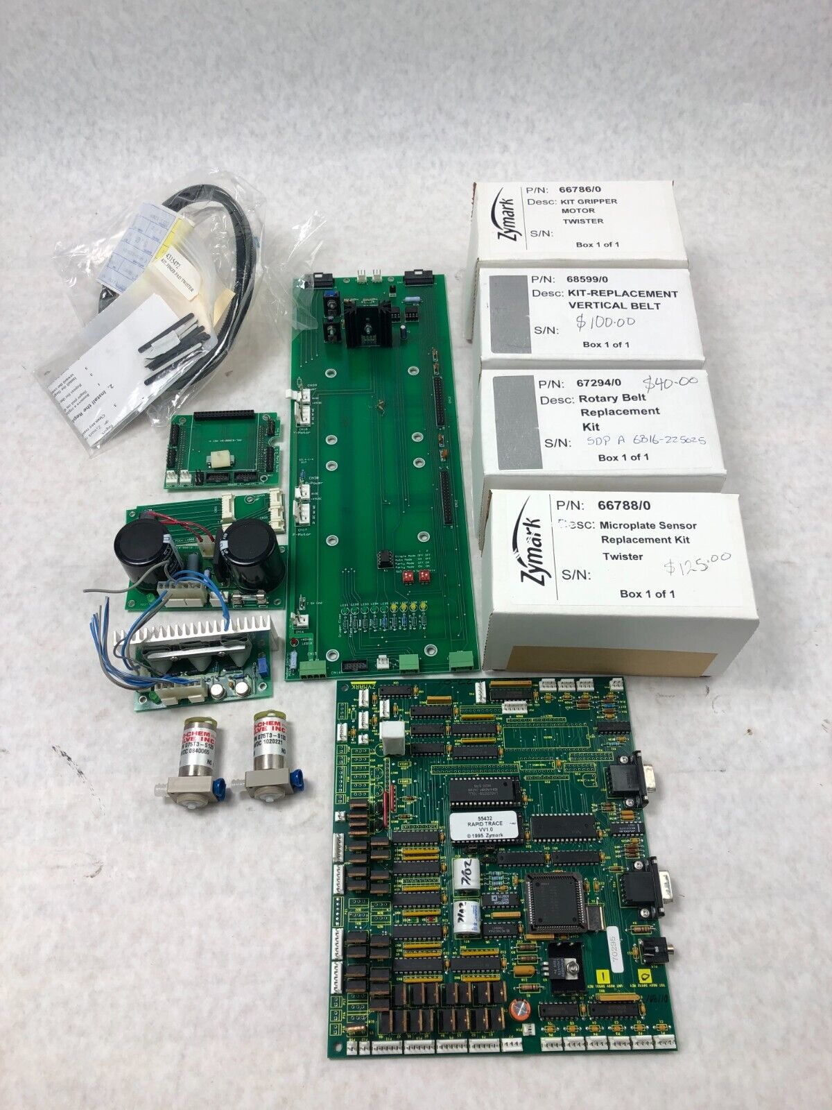 Lot of Zymark Bio Rad Twister Robot Spare Replacement Parts