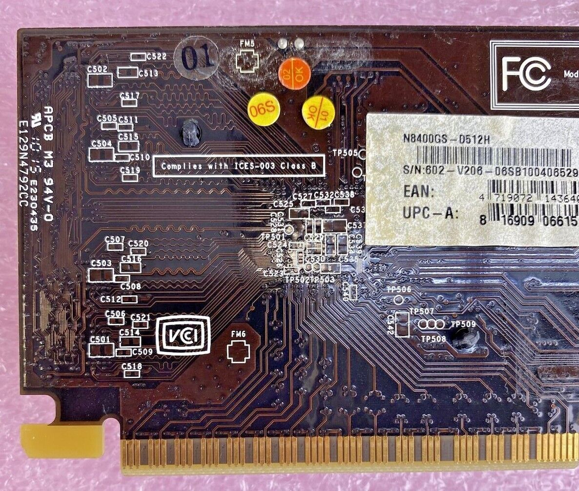 MSI N8400GS-D512H NVIDIA GeForce PCIe Video Graphics GPU DVI VGA