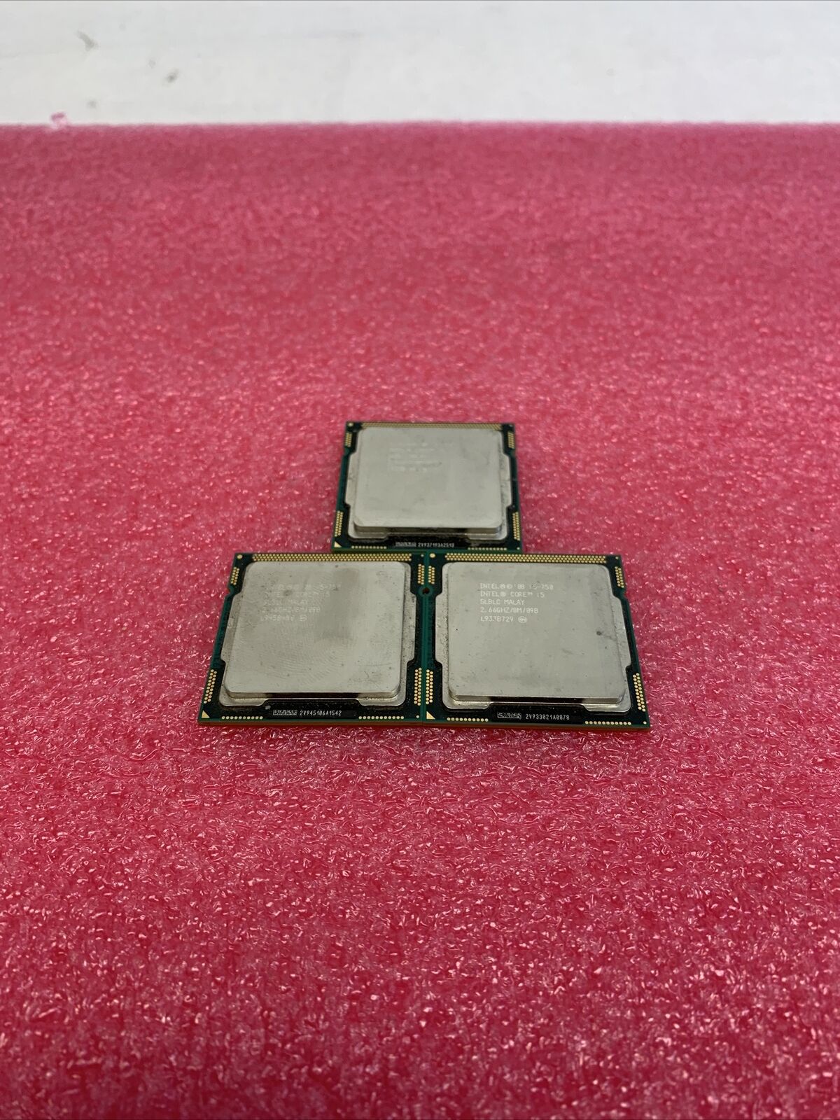 Lot Of 3 Intel Core i5 750 2.66GHz Quad-Core (BX80605I5750) Processor