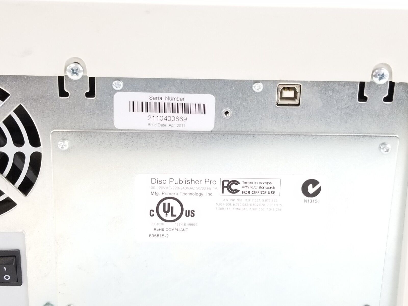 Primera Bravo Pro xi CD/DVD Disk Publisher and Printer Parts or Repair