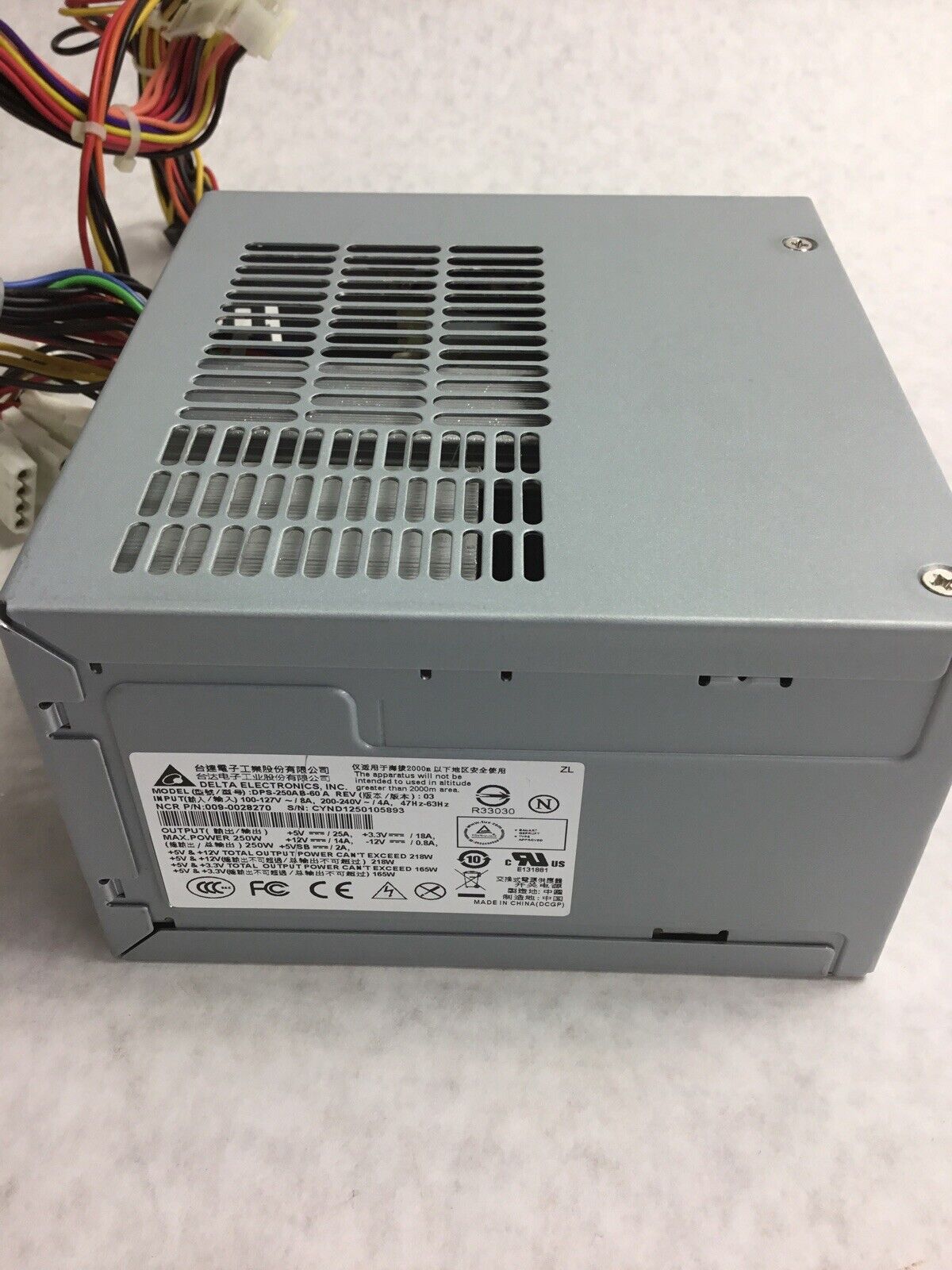 Delta Electronics  DPS-250AB-60 A 250 Watt Power Supply PSU - Tested