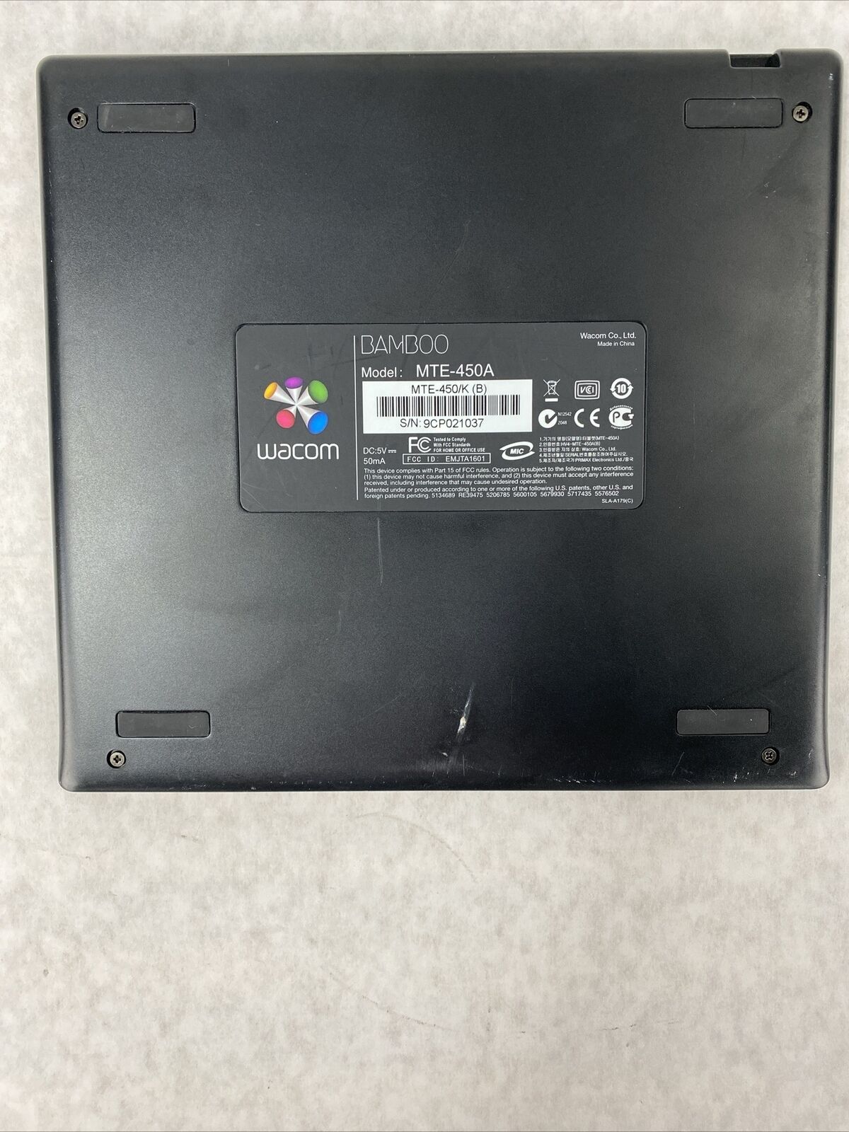 Wacom Bamboo MTE-450A Drawing Graphics Tablet with Disct but NO STYLUS