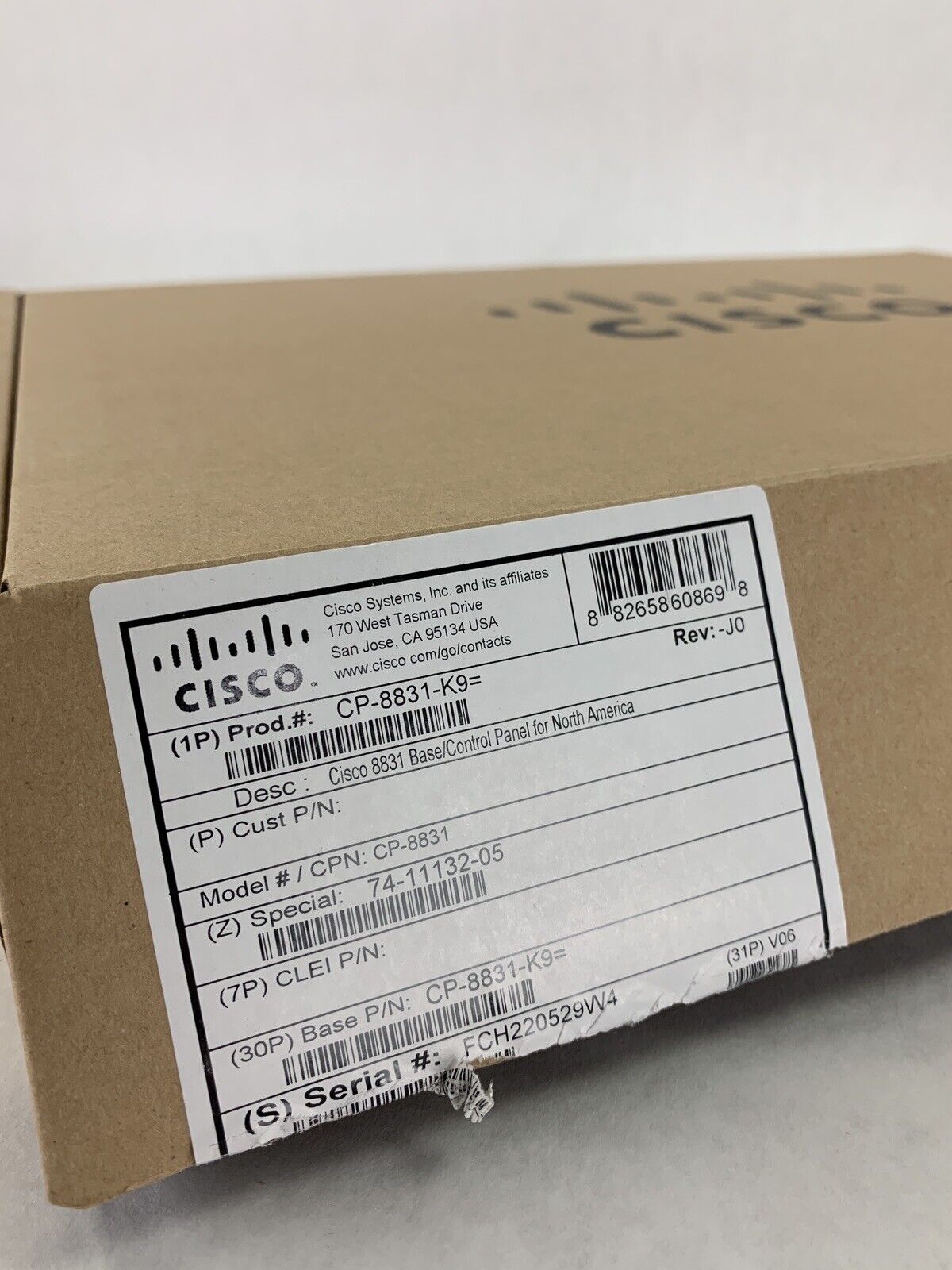 New Box Opened Cisco CP-8831-K9 Unified IP Conference Phone Base & Control Unit