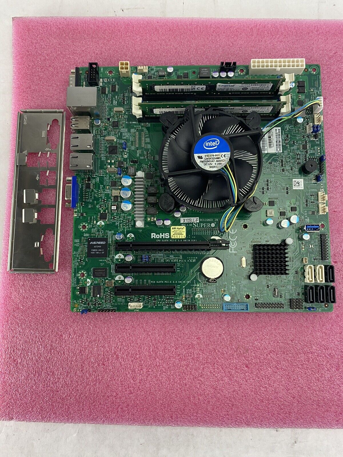 16GB ECC RAM Intel Xeon E3-1270v3 Supermicro LGA 1150 microATX MOBO w IO Shield